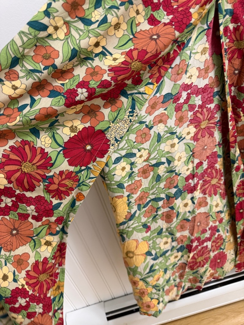 Sophia Wrap Maxi Dress - Gold Vintage Floral - Picture 9 of 11